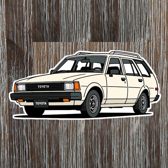 TOYOTA COROLLA 4th generation 1979-1983 Wagon Vinyl Sticker - Picture 1 of 1